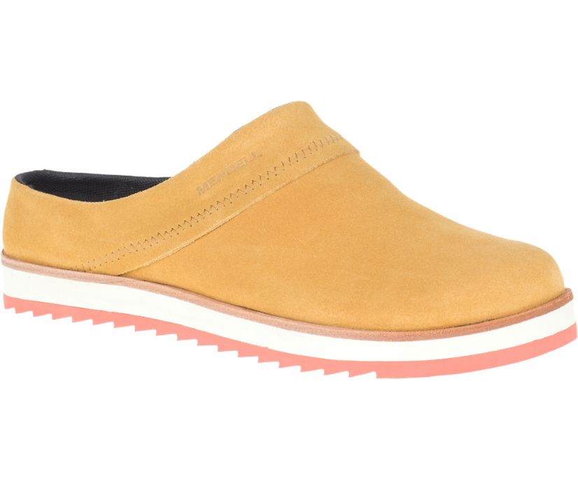 Buty Merrell Juno Clog Suede - Buty Codzienne Damskie Merrell - Złote [OWPRF-7602]